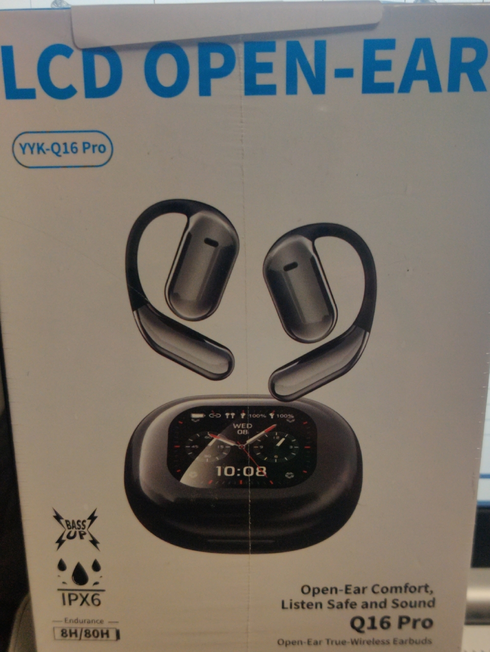 Q16 Pro Open-Ear True Wireless Earbuds - Black